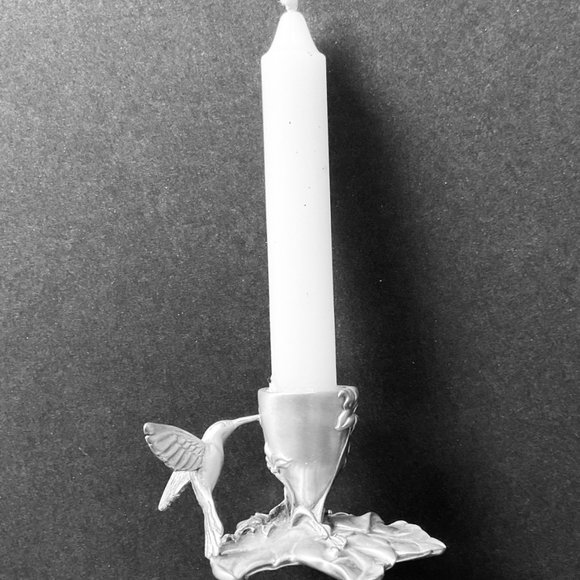 SEAGULL PEWTER CANADA Single Hummingbird Candlestick Holder EUC - Picture 4 of 9